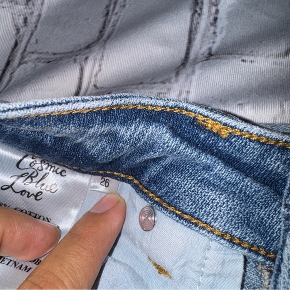 Cosmic Blue Love Jean & Straight Light Wash Blue Women's Size 26 - Picture 4 of 13